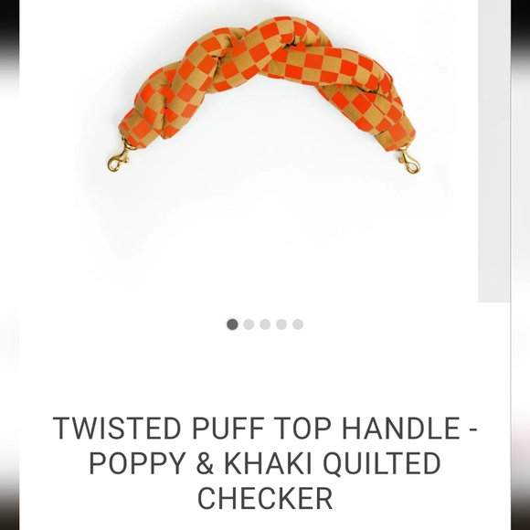 Flat Clutch w/ Tabs Bonus: Twisted Puff Top Handle strap - Picture 5 of 6